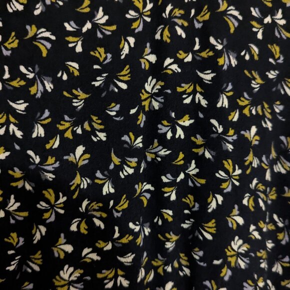 Loft Women's Navy Tiered Dress with Decorative Pattern-Size Small - Picture 2 of 5